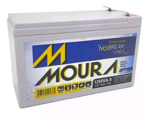Bateria Alarme Nobreak Caixas Eletronicos Mva9 12v 9ah Moura