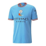 Camisa Manchester City Home 22/23 Torcedor Masculina - Azul