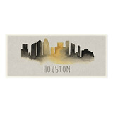 Stupell Industries Houston Skyline Silueta Placa De Pared Ar