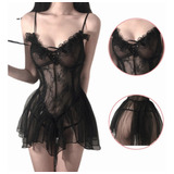 Babydoll Camisola Erotica Sexy Encaje + Colaless Tanga