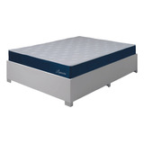 Hellen Lamore Casal Cama Box Desmontável Com Colchão Molas 138x188cm Cor Azul