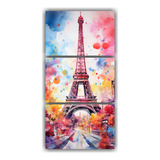 120x240cm Cuadros Decorativos De La Torre Eiffel Acuarela