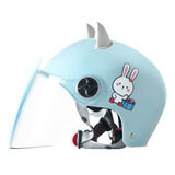 Casco De Moto Para Niños, Medio Casco, Bonito Casco