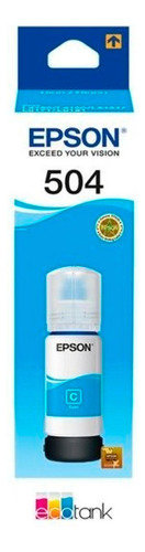 Botella De Tinta Cian Epson 504 L4150 L4160 L 6161 L6171 L6191