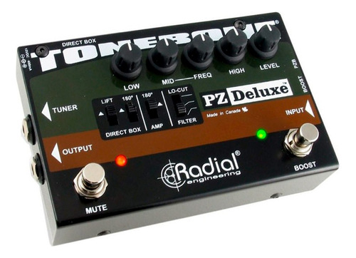 Radial Tonebone Pz Pre Deluxe Acoustic Preamp Pedal Efecto 