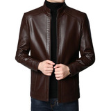 Chaquetas Casuales Delgadas De Cuero De Pu For Hombres