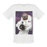 Playera Camiseta Oso Perezoso Astronauta En El Espacio Nasa