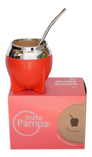 Mate Pampa Con Bombilla Boca Cerrada Ideal Para Regalo