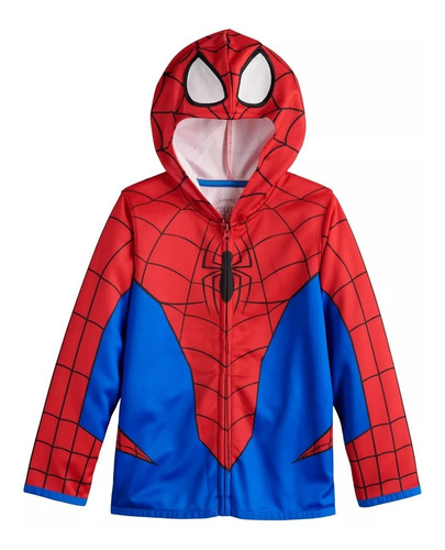 Sudadera Con Zipper Disfraz Marvel Spiderman Hombre Araña