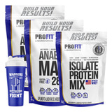 Whey Isolate Mix 900g+ 2 Hipercalórico 3kg(6kg)+ Coq- Profit