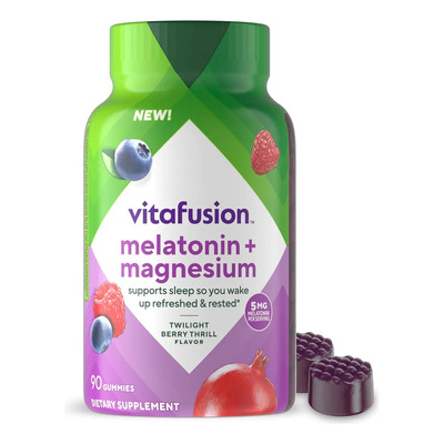 Vitafusion Melatonina 5 Mg + Magnesio 90 Gomitas Frutos Rojos