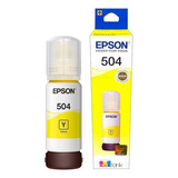 Botella De Tinta Amarillo Epson 504 Para L4150 L4160