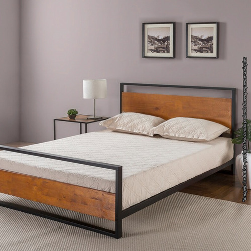 Cama Estilo Industrial Queensize - Madeira Demolição