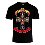 Playera Guns N Roses Appetite For Destruction Logo Negro