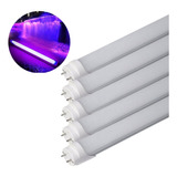 5 Lampada Tubular Led T8 7w 40cm Luz Negra Neon Bivolt