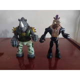 Lote Figura Bebop + Rockstaedy Viacom Playmates 2014 Tmnt 