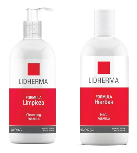 Kit Emulsion De Limpieza + Locion De Hierbas 500 Ml Lidherma
