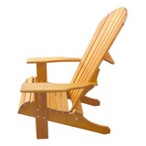 Cadeira De Jardim Cido Neves Clean Cn-0023 Envernizada Design Adirondack Com Braços 1 Corpo 95cm X 70cm X 80cm