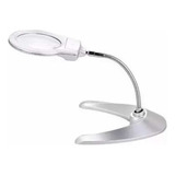 Lampara Lupa Mesa Luz Led Flexible 107mm 2.25x  5x A Pila