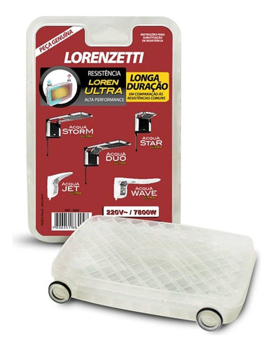 Resistência Chuveiro Acqua Duo Ultra Lorenzetti 220v 7800w