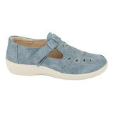 Mocasin Chalada Mujer Dong-1 Azul Casual