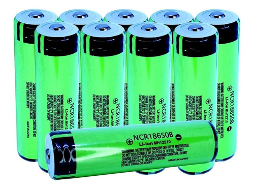 10 Pila Batería Recargable Protegida 18650 Ncr18650b Mh12210
