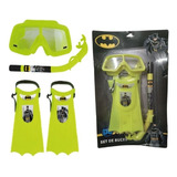 Set Snorkel Buceo Niños Infantil Pata Rana Batman 