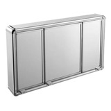 Armário Espelho | 3 Portas Alumínio | Banheiro Lbp14/s Astra