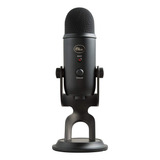 Microfone Condensador Usb Blue Yeti - Preto Cor Blackout