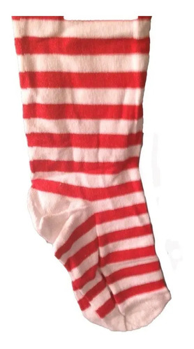 1 Mallas Rayada Caramelo Rojo Con Blanco Niña Varias Tallas