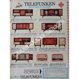 Cartel De Radios Televisores Y Consolas Telefunken 1960s