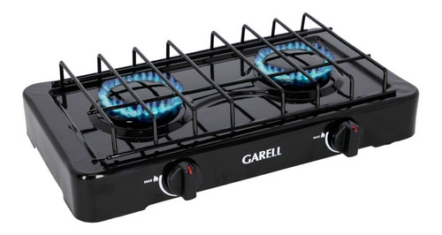 Parrilla/estufa De 2 Quemadores De Gas Garell Envío Gratis Color Negro