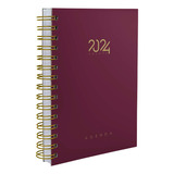 Agenda Capa Dura 2024 Cores Spot Colors Marsala