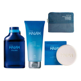 Presente Kit Natura Perfume Kaiak Pulso Masculino 4 Itens Colônia Sabonete Shampoo E Necesser