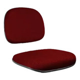 Assento E Encosto Para Cadeira Secretária - Conjunto Cor Vinho/preto Material Do Estofamento Tecido J Serrano