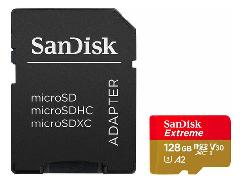 Tarjeta Microsd Sandisk Extreme 128gb Con Adaptador Sd