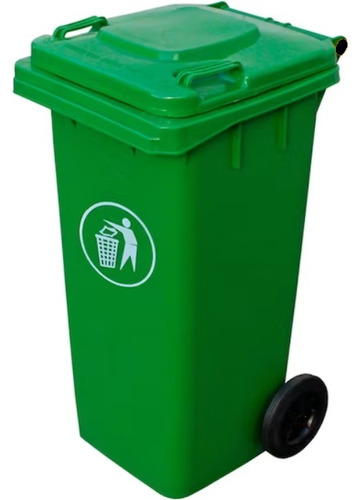 Contenedor Basura 360 Litros 2 Ruedas  Color Verde