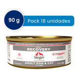 Alimento Sieger Recovery Perros Gatos Lata De 90gr Pack 18un