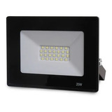 Reflector Proyector Led 20w Luz Fria Exterior Interior Ip65 Color De La Carcasa Negro Color De La Luz Blanco Frío 220v