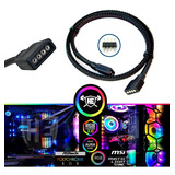 Cabo Extensor Rgb 4 Pinos 12v Sleeved Aura Sync Fusion 1m 