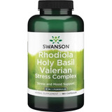 Suplemento En Cápsula Swanson  Rhodiola Holy Basil Valeriana Stress Complex En Frasco 180 Un