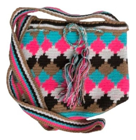 Mochila Wayuu Mediana De Diseño O Colores Original 