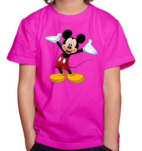 Camisa Infantil Mickey Mouse Desenho Disney Menino E Menina