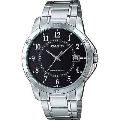 Reloj Casio Hombre Modelo Mtp-v004d-1budf \u002F Color De La Correa Plateado Color Del Bisel Plateado Color Del Fondo Negro | Envío gratis