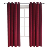 Cortina 100% Blackout Engomada Terciopelo X2 Casatua 140x220 Color Burgundy