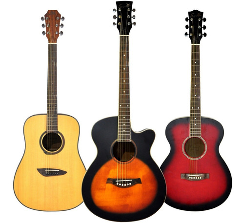 Guitarra Electroacustica Corte Lujo Varios Modelos + Funda