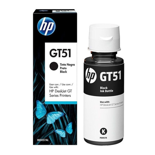 Botella De Tinta Hp Gt51 Negro M0h57al  Gt5810 Gt5820 315 410 415