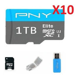 Mayoreo 10 Memorias Microsd Pny 1 Tb Con Adaptador Sd Y Usb