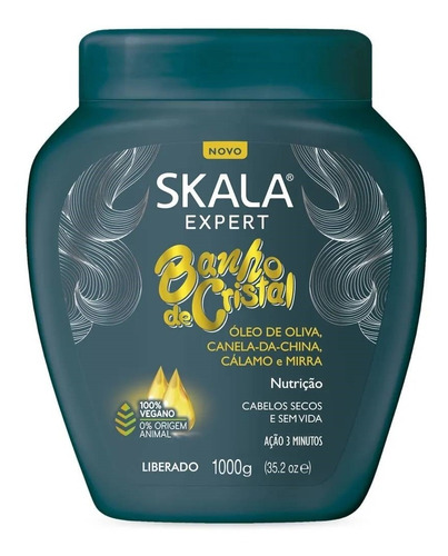 Kit 02 Máscara Tratamento Skala Banho De Cristal 2x1kg