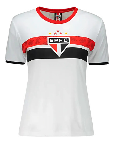 Camisa São Paulo Feminina Stencil Oficial Licenciada | MercadoLivre